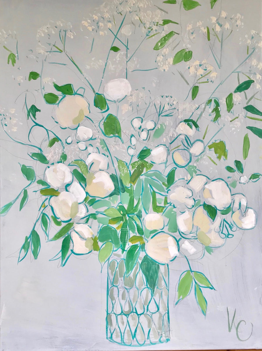 SNOWBALL FLOWERS IN A VASE